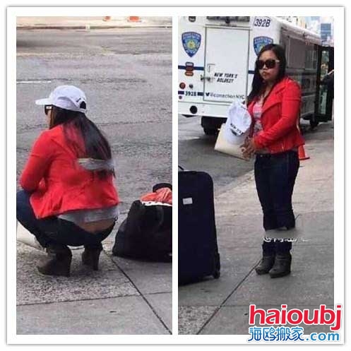 昆明搬家消息稱(chēng)鳳姐搬家蹲坐紐約街頭背影令人心酸,行李箱就是鳳姐家當(dāng).jpg